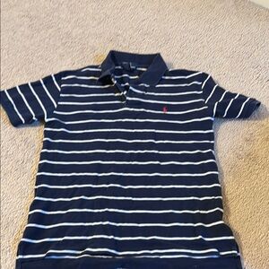 Polo Ralph Lauren Navy and White Striped Kids Polo